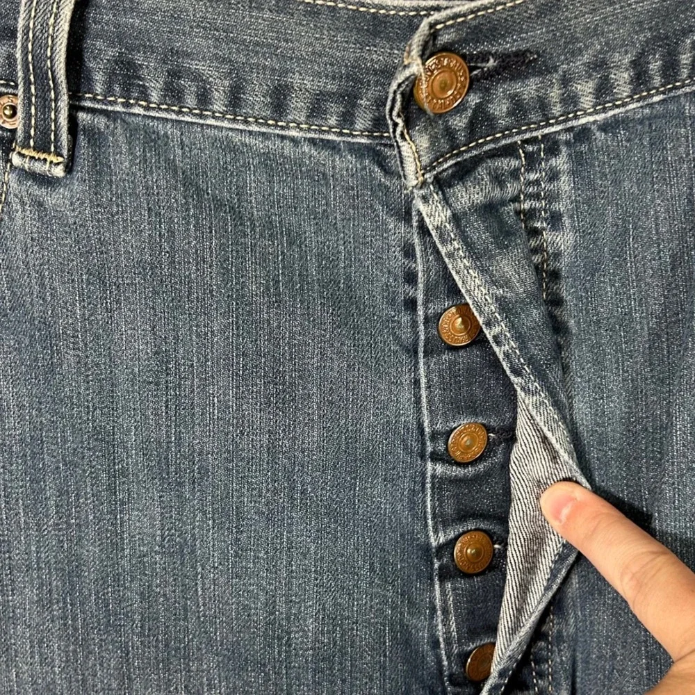 Levis 501 Straight Leg Button Fly Jeans Men's 40x32‎ Denim Blue Distressed Worn